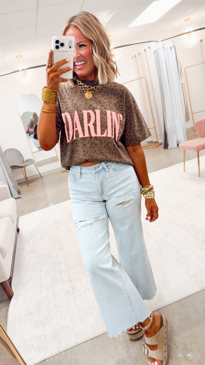 Darlin Brown Leopard Tee