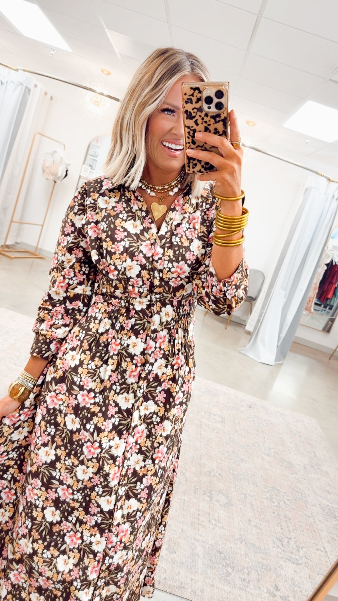 Fall Petal Midi Dress