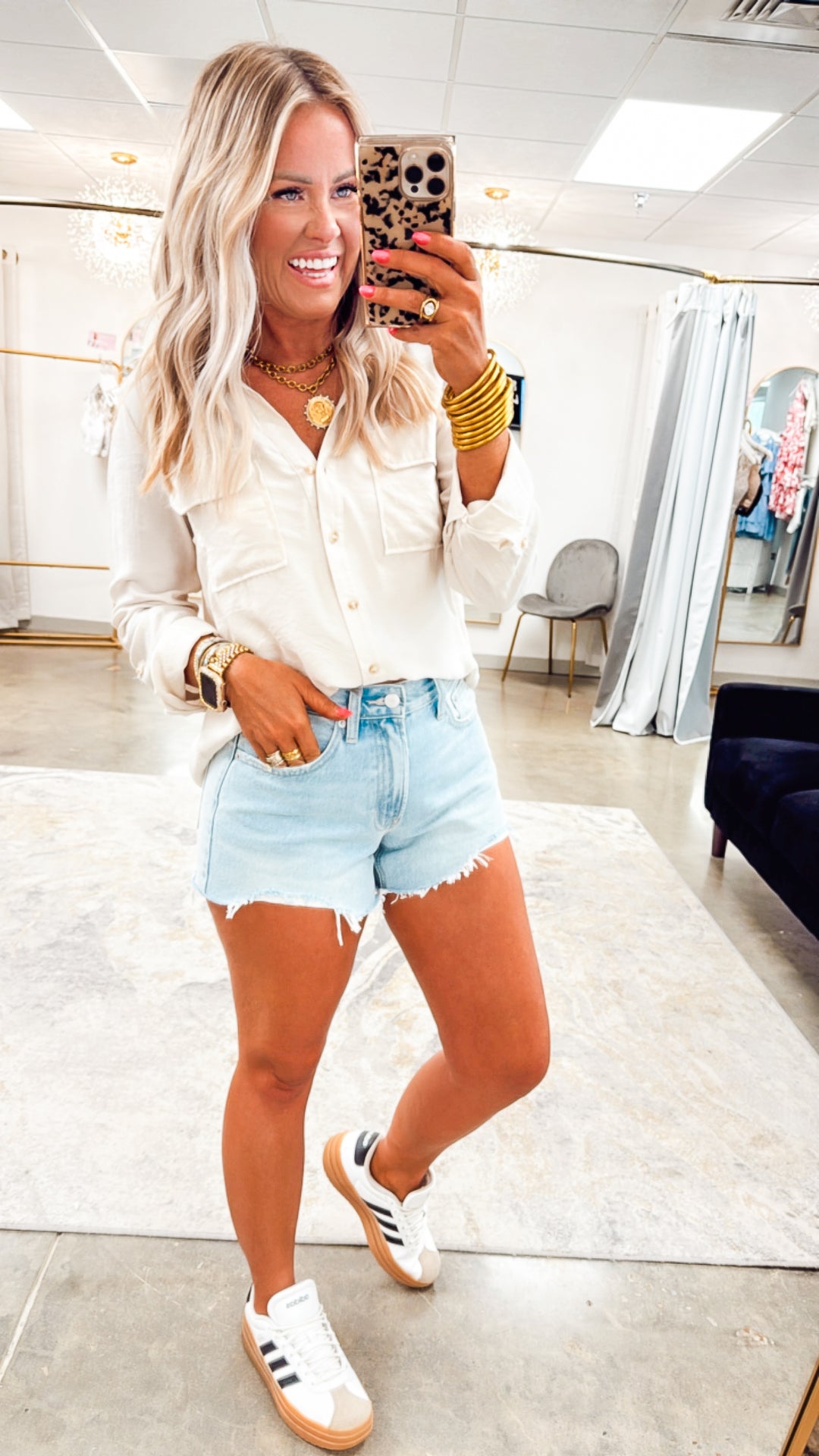Ella Pocket Button-Down Shirt