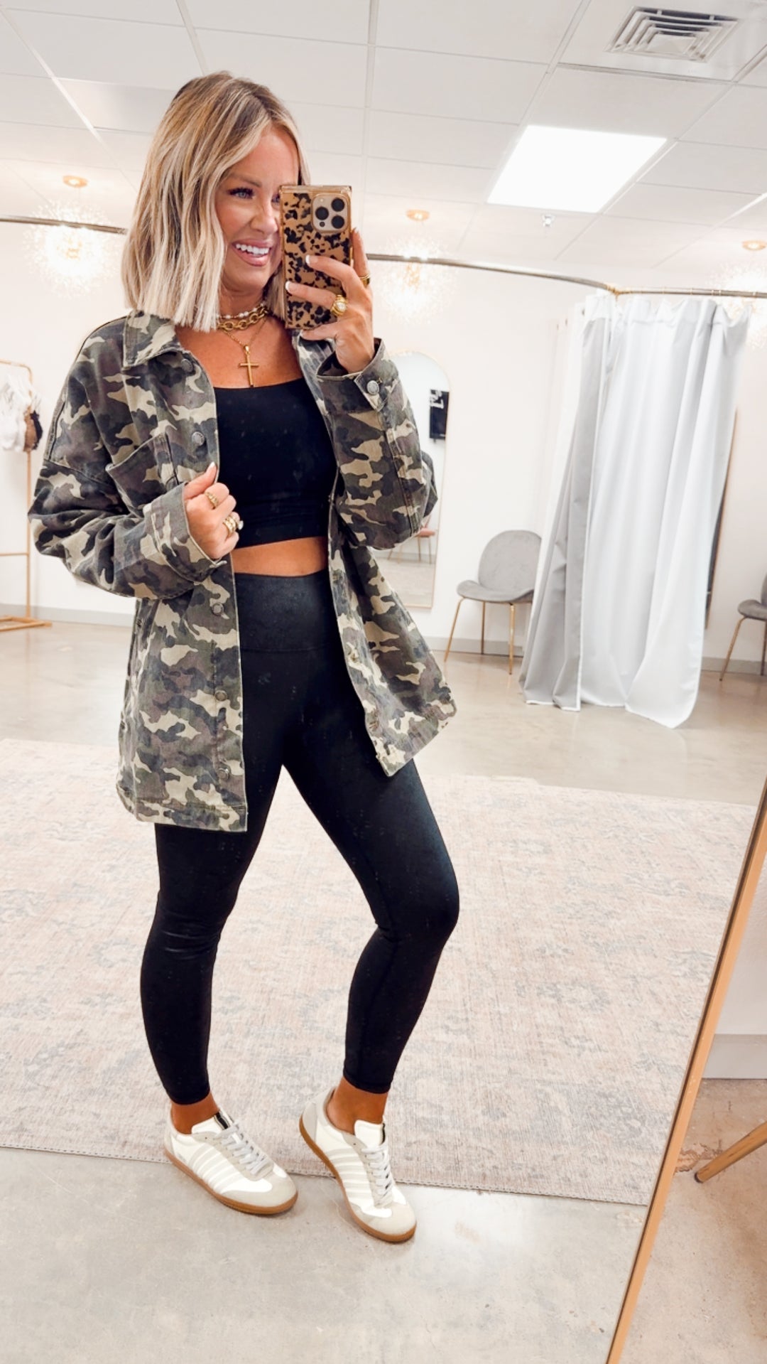 Oversized Camo Boyfriend Jacket