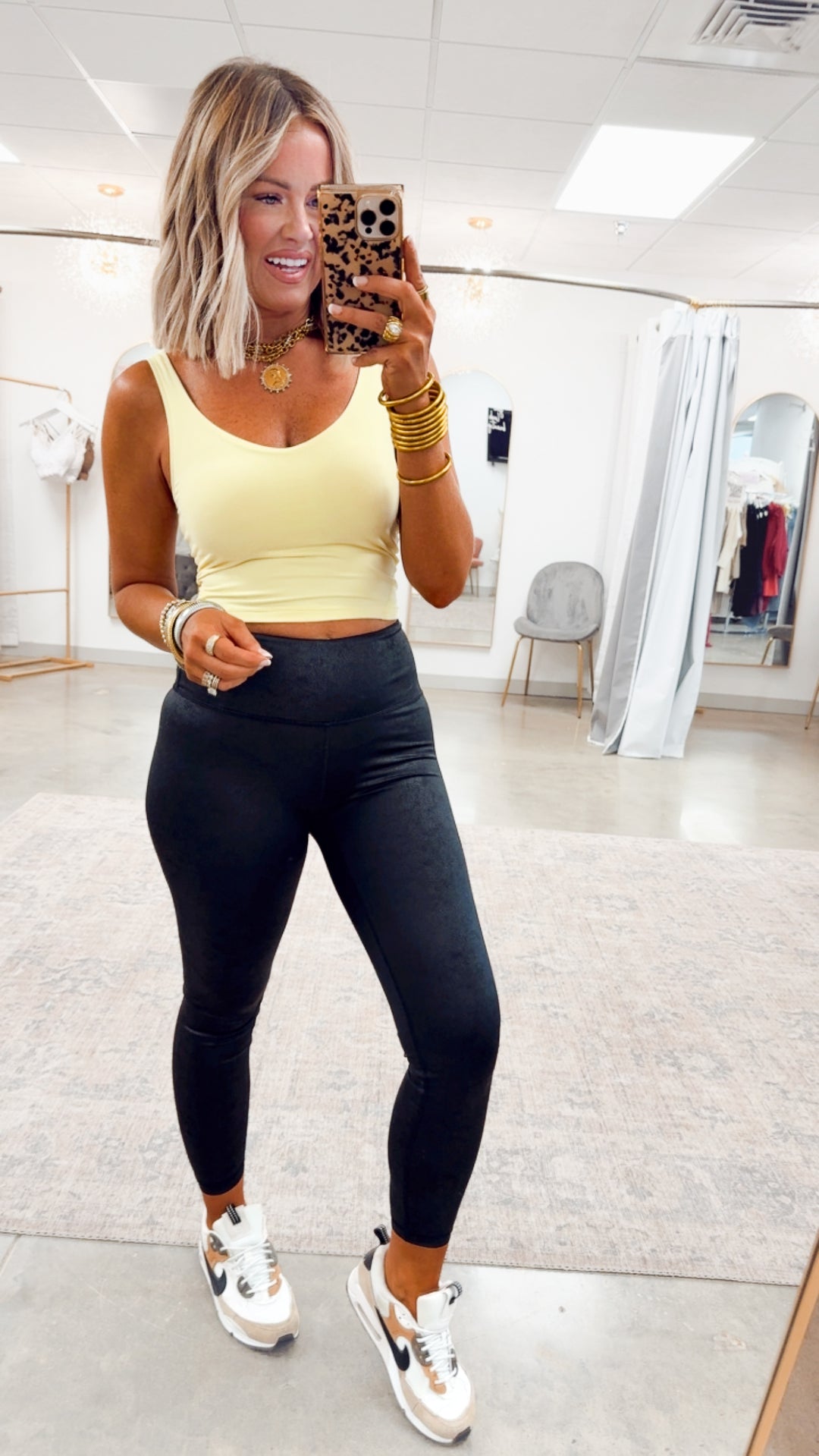 V Neck Yoga Top-Lemon Cream