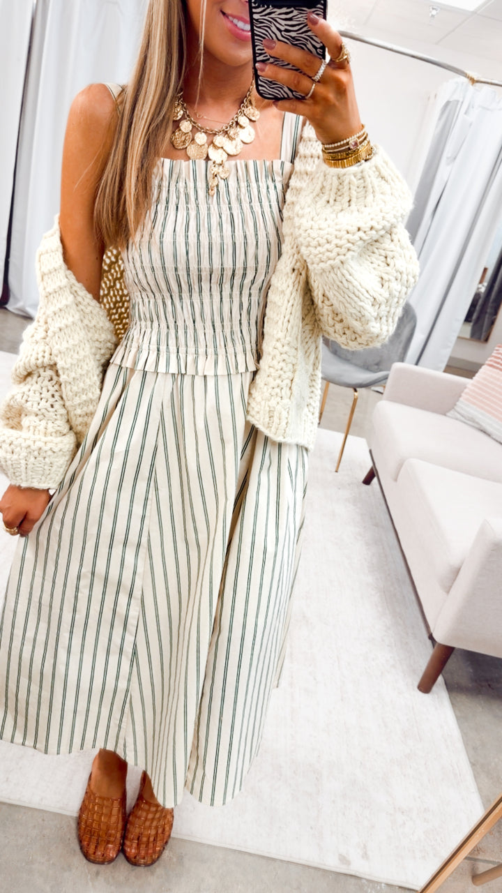 Seabrook Stripe Midi Dress