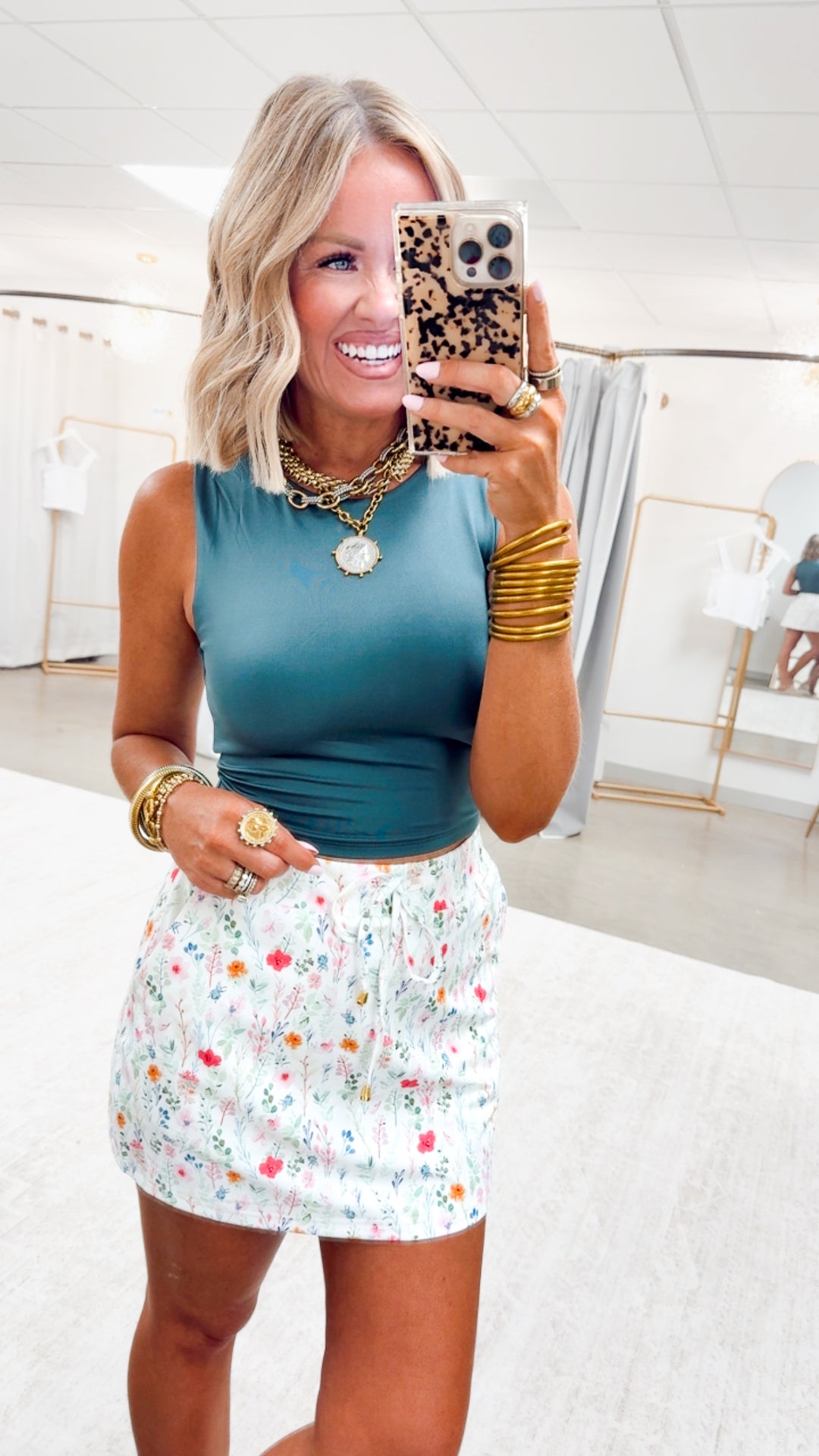 The Spring Happy Blooms Skort