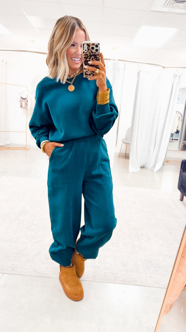 Lounge Ease Set-Deep Green