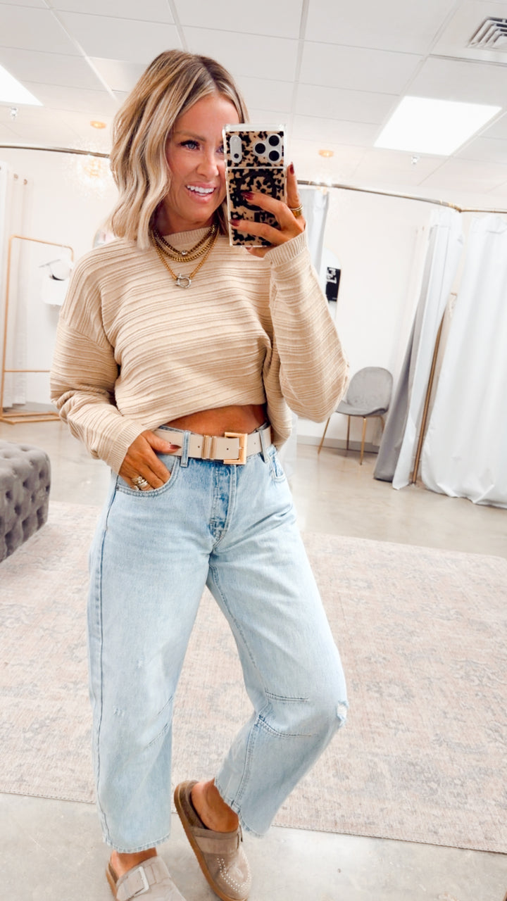 Cozy Ridge Sweater-Taupe