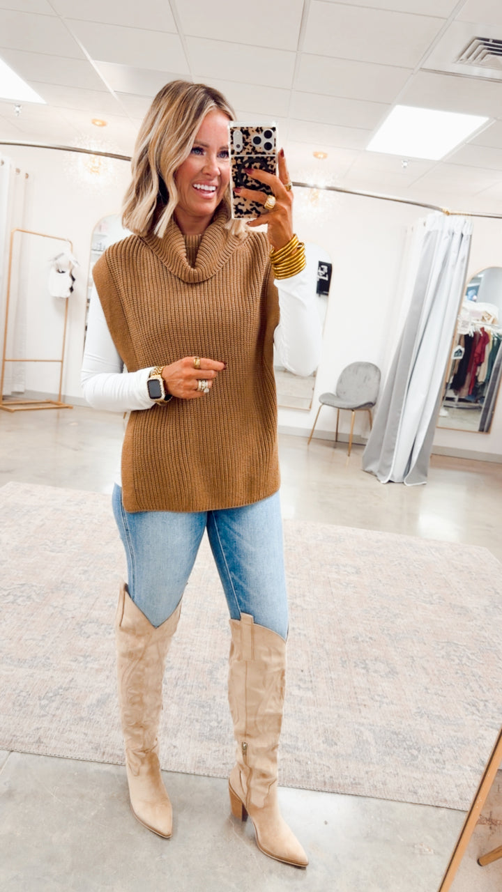 Alpine Breeze Sweater Vest-Espresso