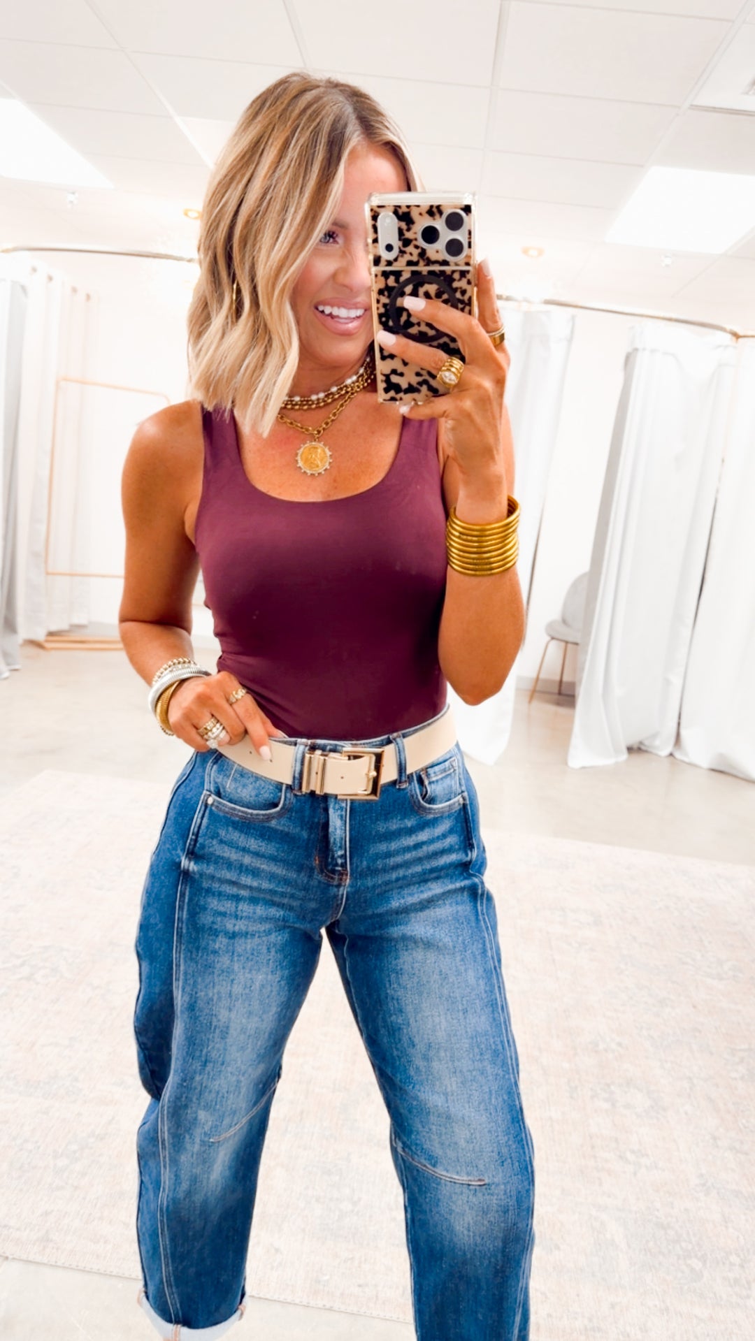 Rae Sleeveless Bodysuit-Cassis