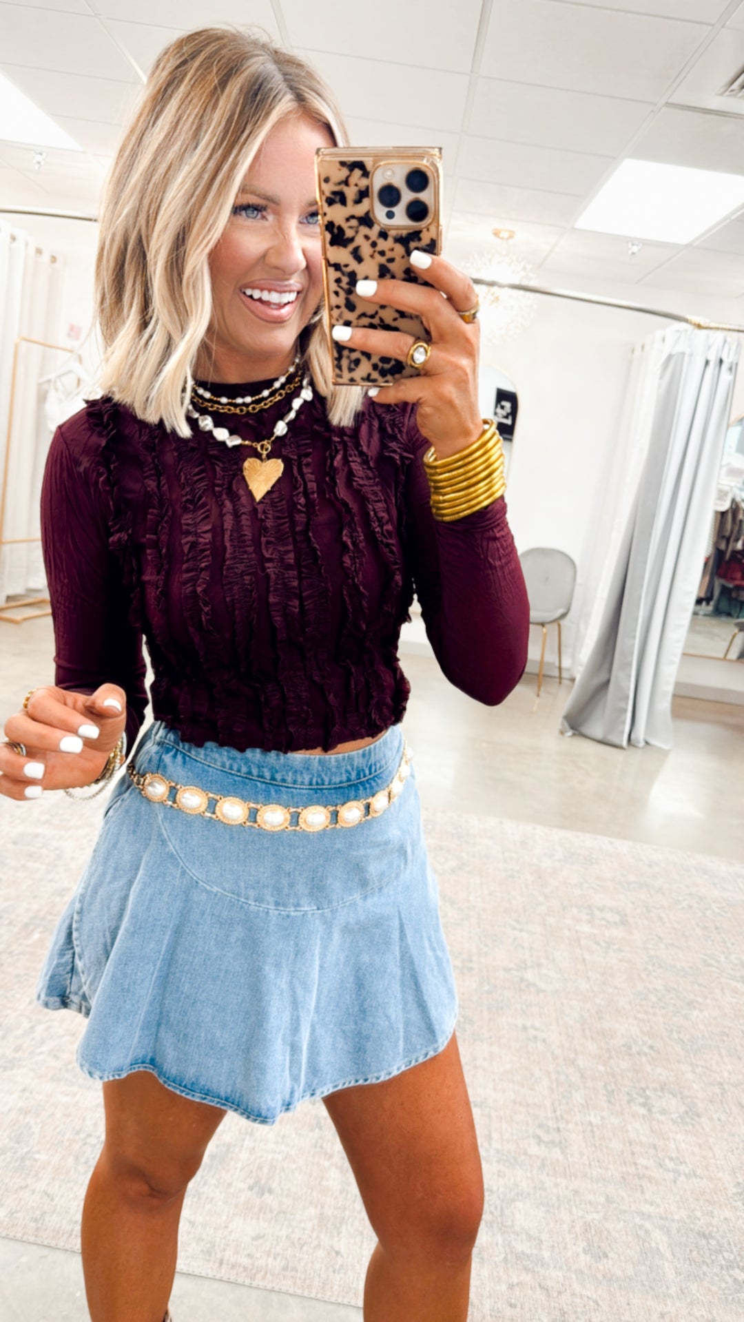 Novalie Sheer Blouse-Plum