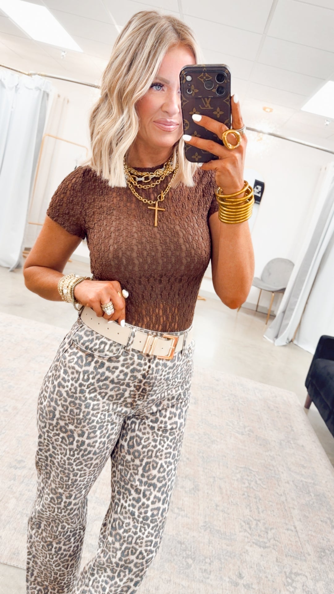 The Lace Drift Top-Chocolate