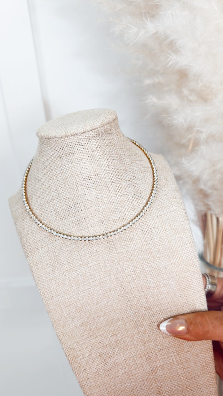 Luxe Tennis Necklace-Gold