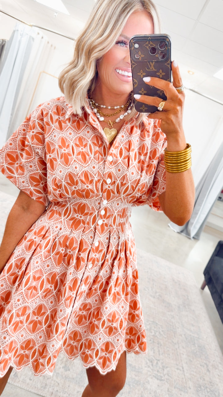 The Meadow Sunset Mini Dress-Clay