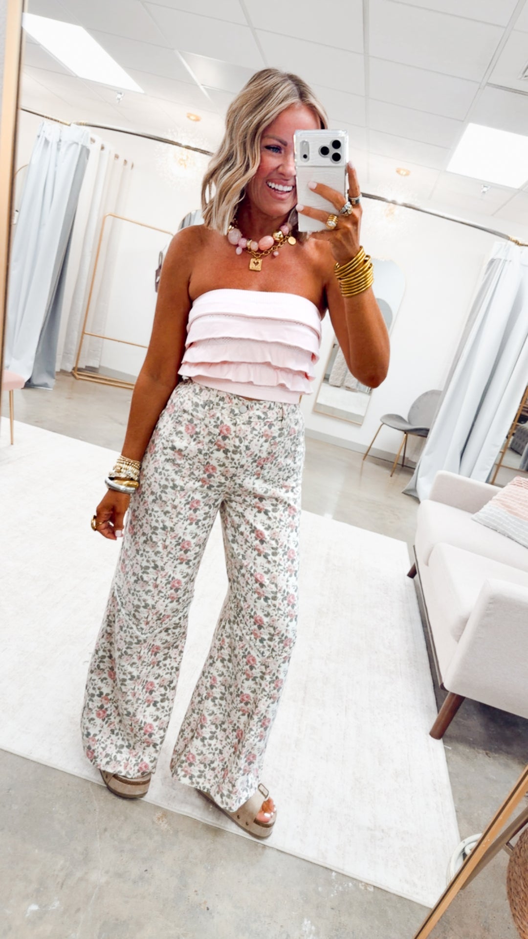 The Pretty in Ruffles Tube Top-Icy Pink