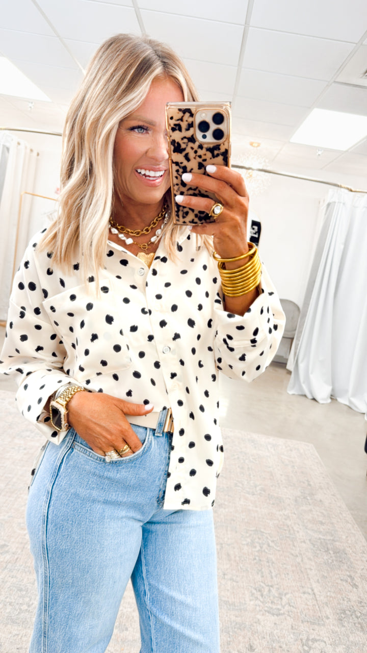 Classic Polka Dot Blouse