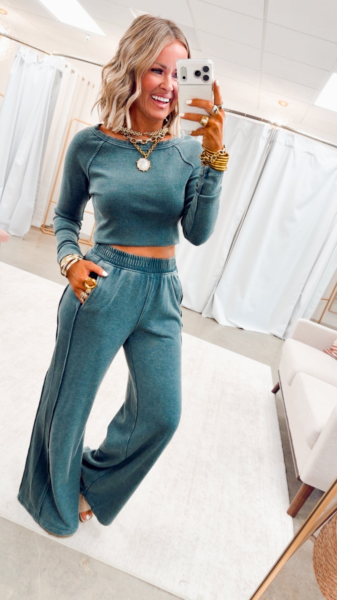 The Arabella Two Piece Set-Deep Jungle