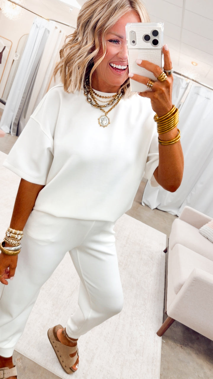 The Living Easy Jogger Set-Cream