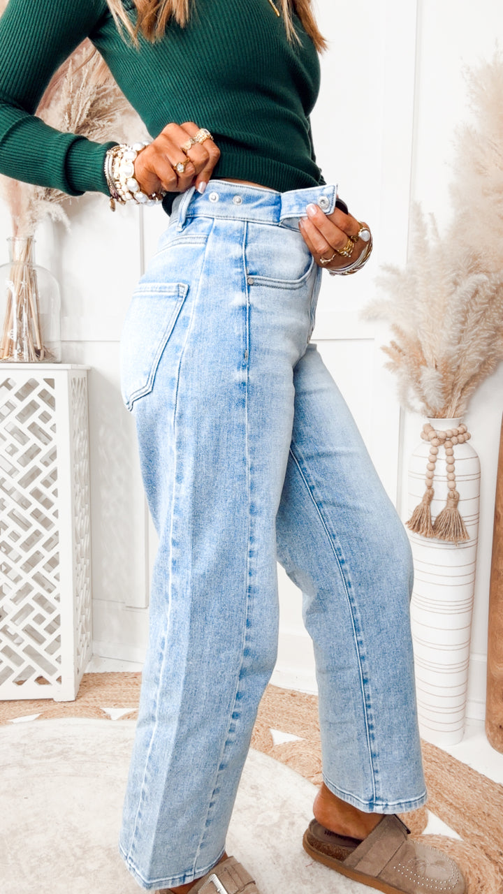 The Blue Belle Barrel Jean