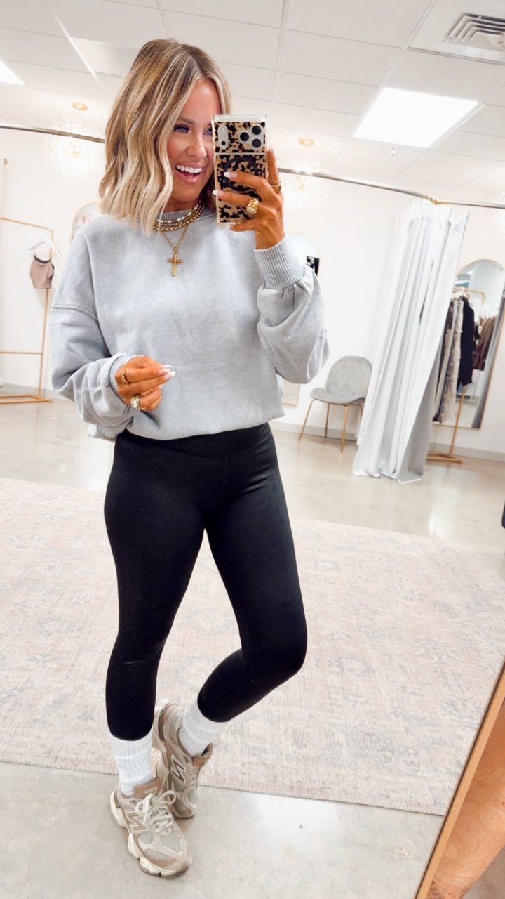 Sleet Acid Washed Pullover