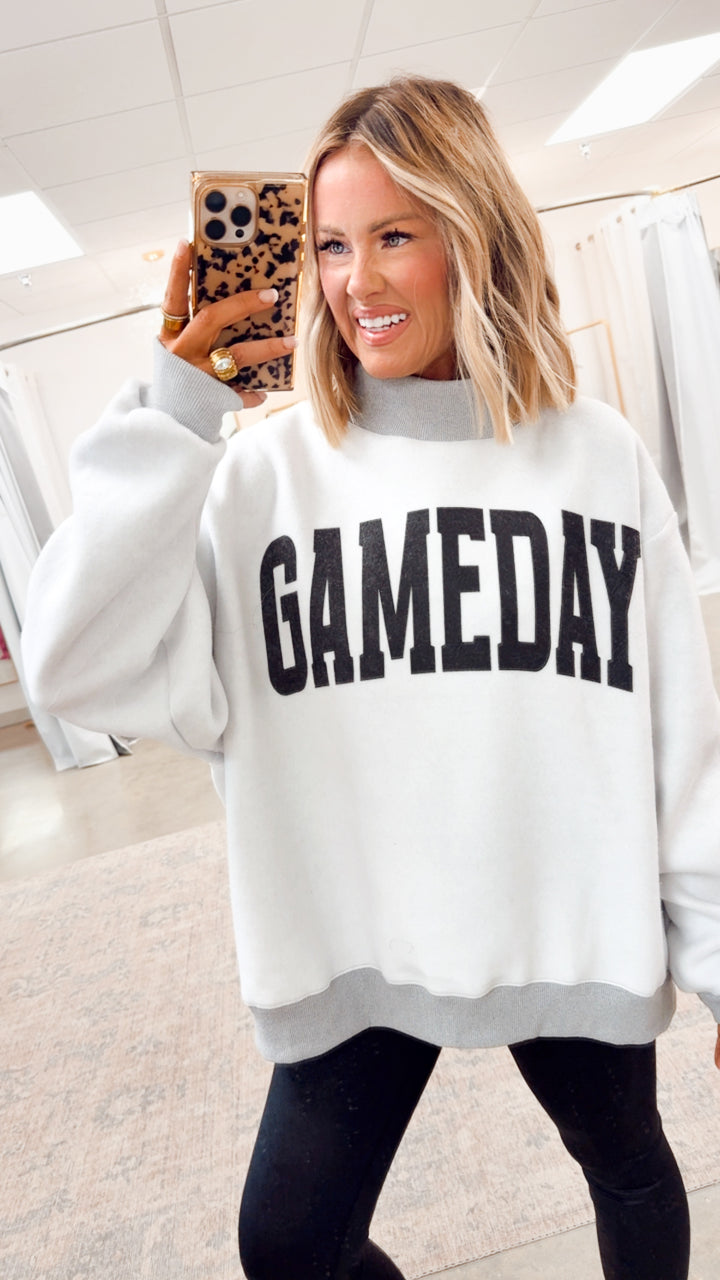 Football Reversible Mock Neck Sweatshirt