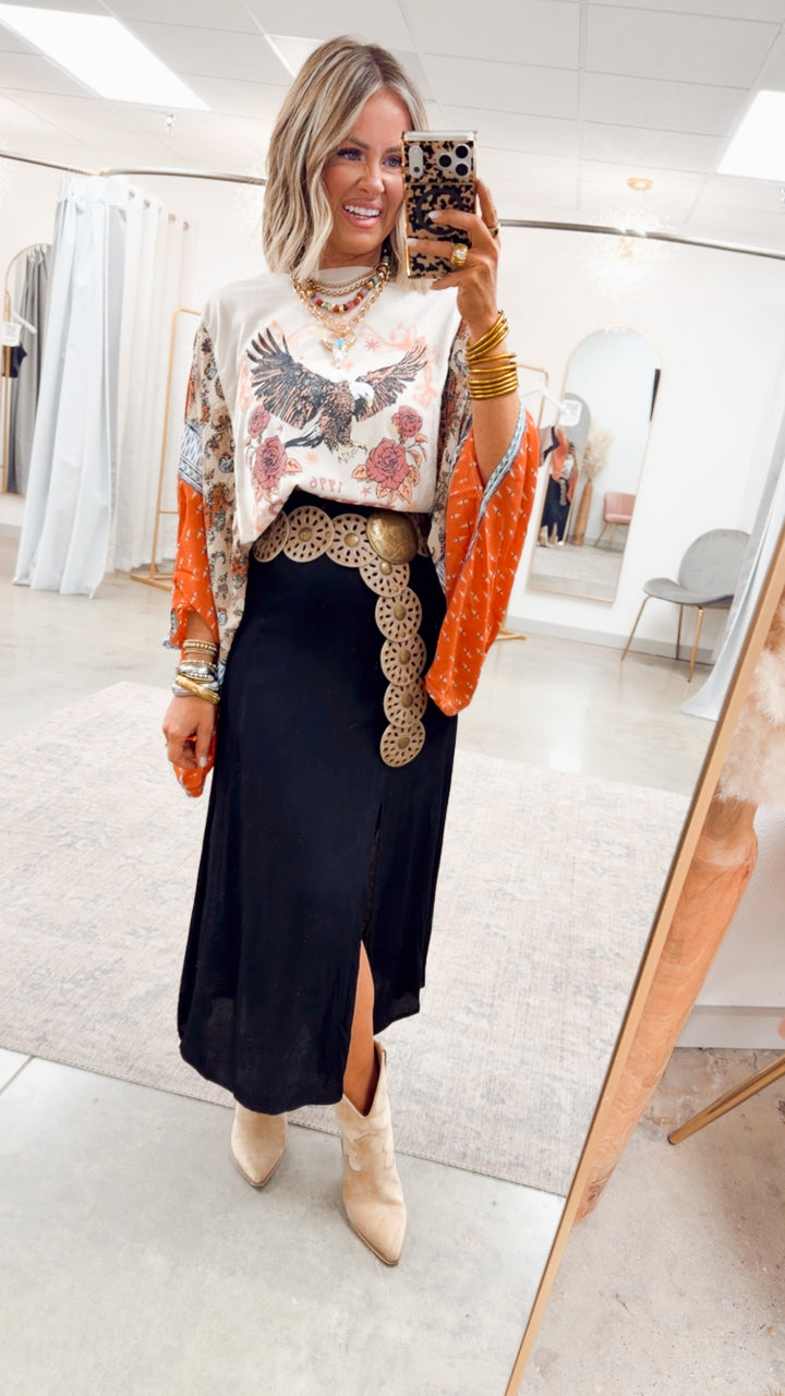 The Marlow Midi Skirt-Black