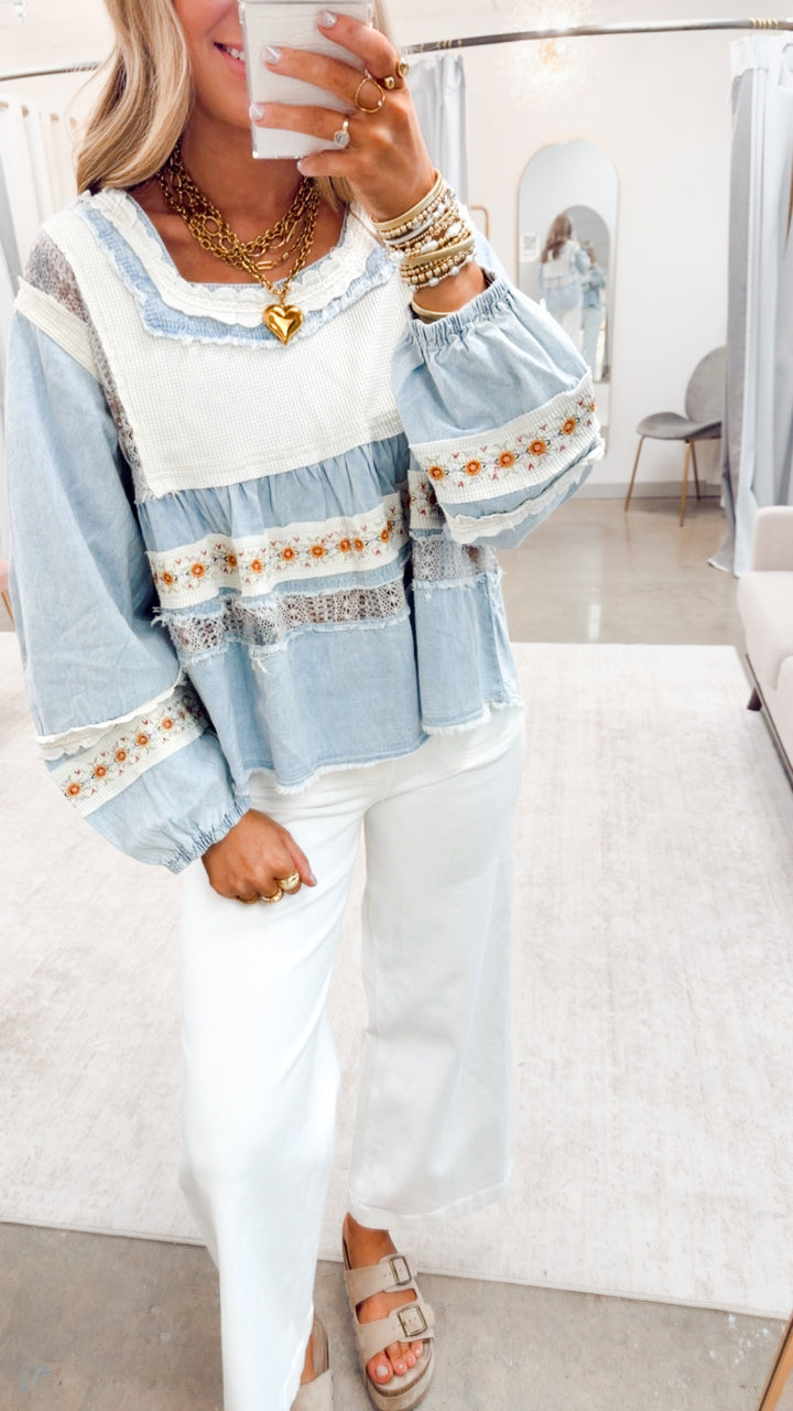 The Delilah Top-Denim