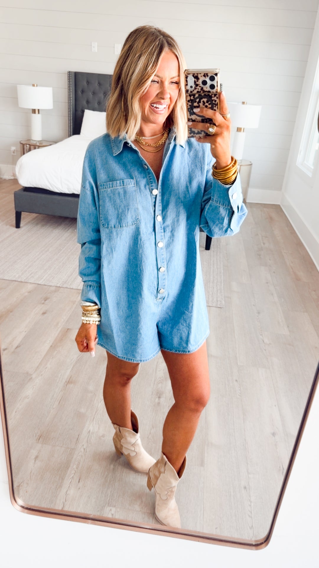 Layla Denim Romper