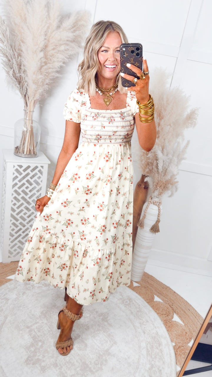 The Fleur Meadow Midi Dress