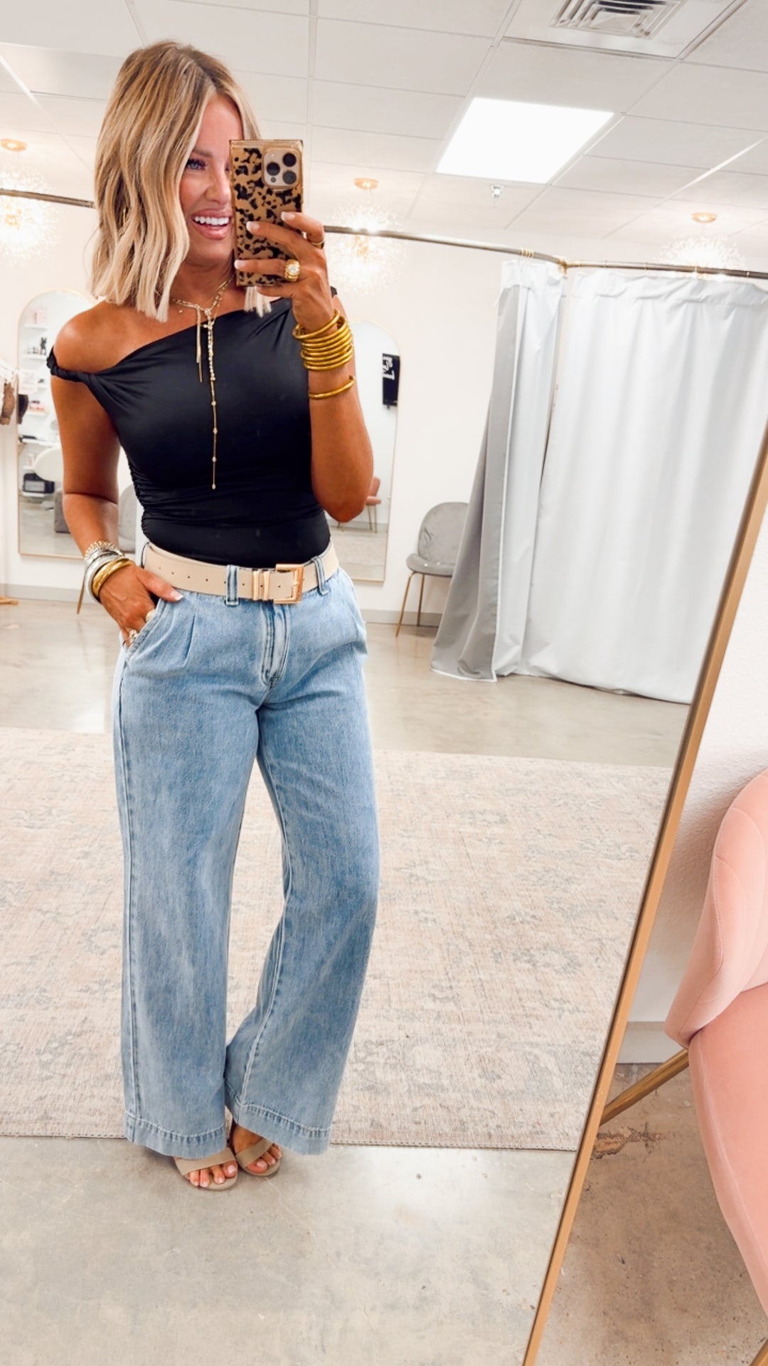 Claire Off Shoulder Top-Black