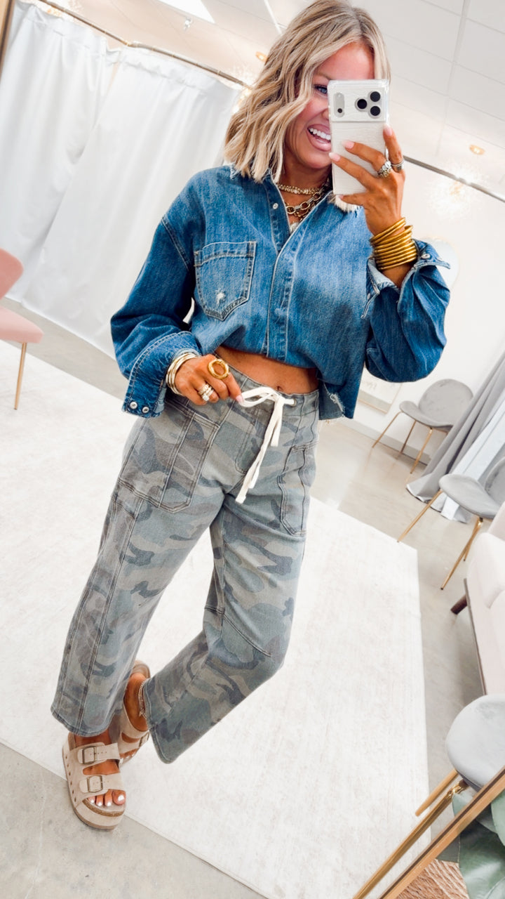 The Rogue Camo Barrel Jean