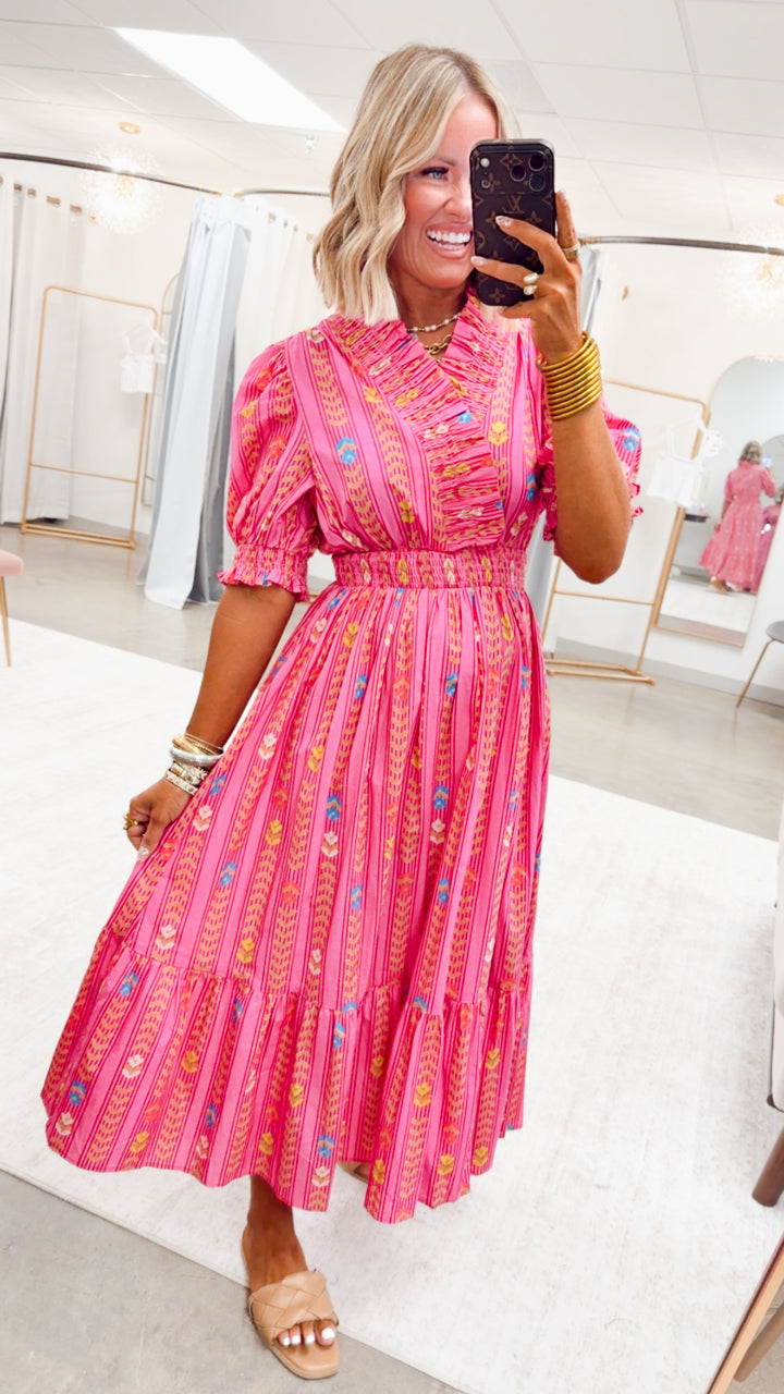 The Peony Palace Midi Dress