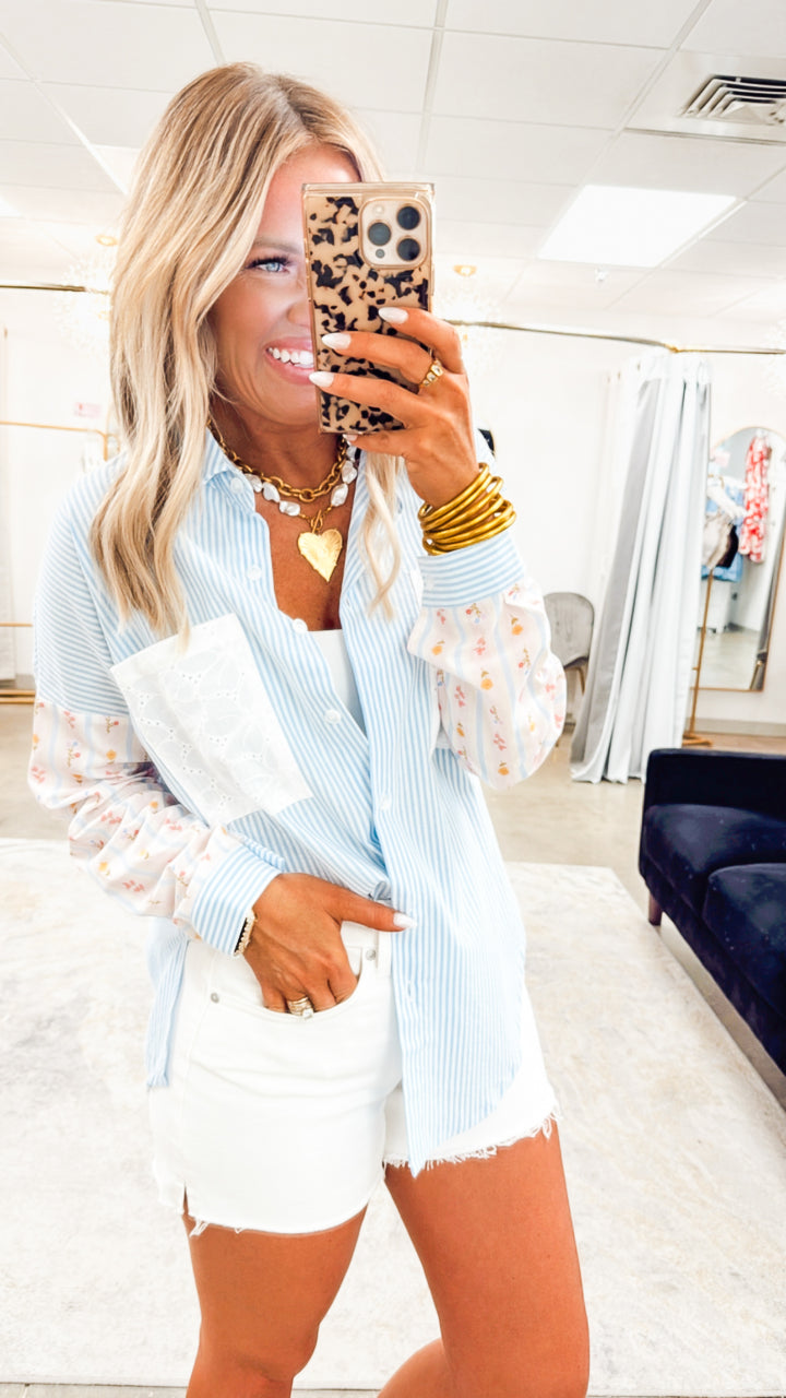 The Willow Eyelet Stripe Shirt