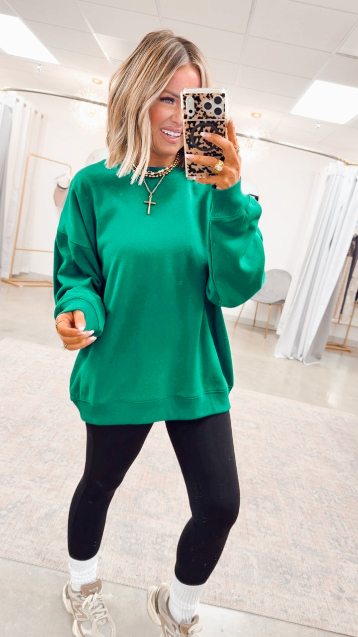 The Classic Crew Pullover-Forest