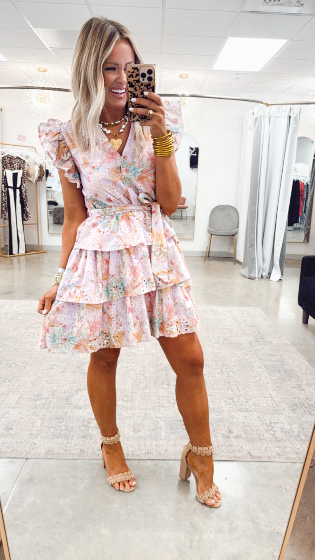 Aria Eyelet Shirt Dress