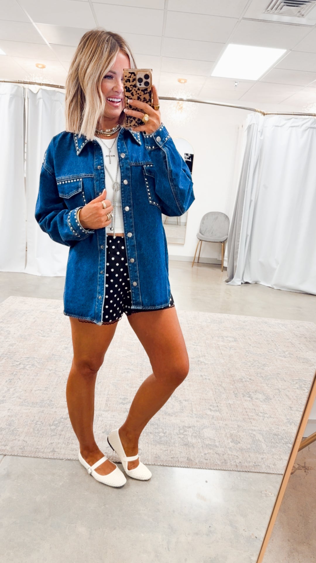 Savannah Studded Denim Jacket