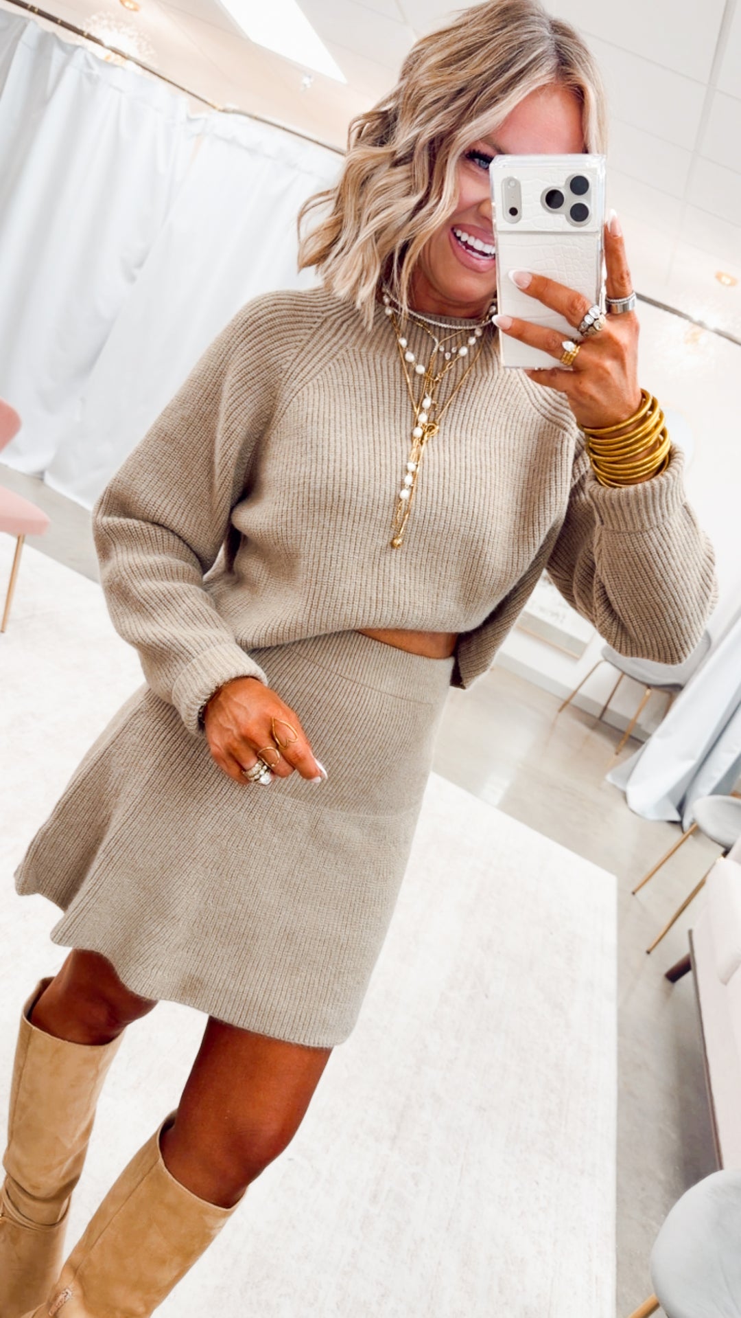 The Posh Moment Set-Lt Mocha
