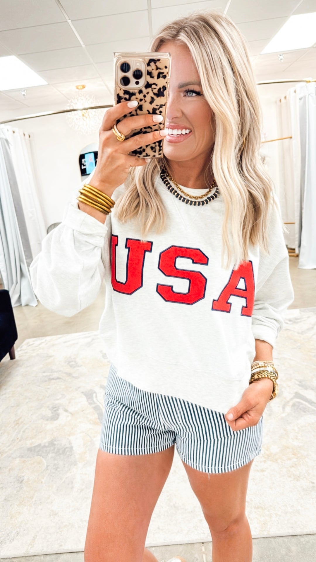 USA Cropped Sweatshirt