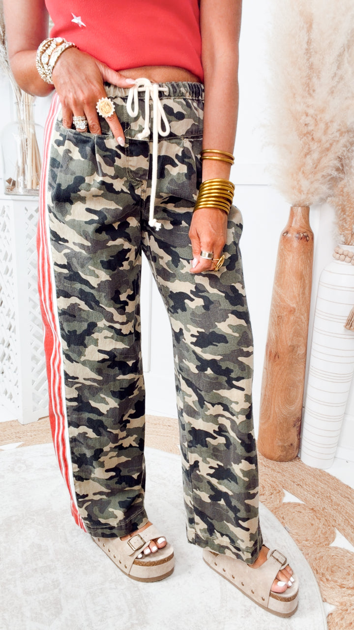 The Camo Flow Wide Leg Pants