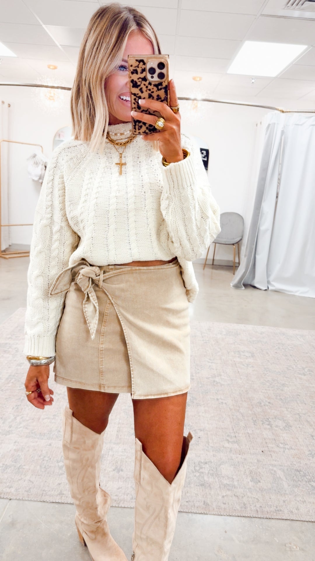 Lush Turtleneck Sweater-Cream