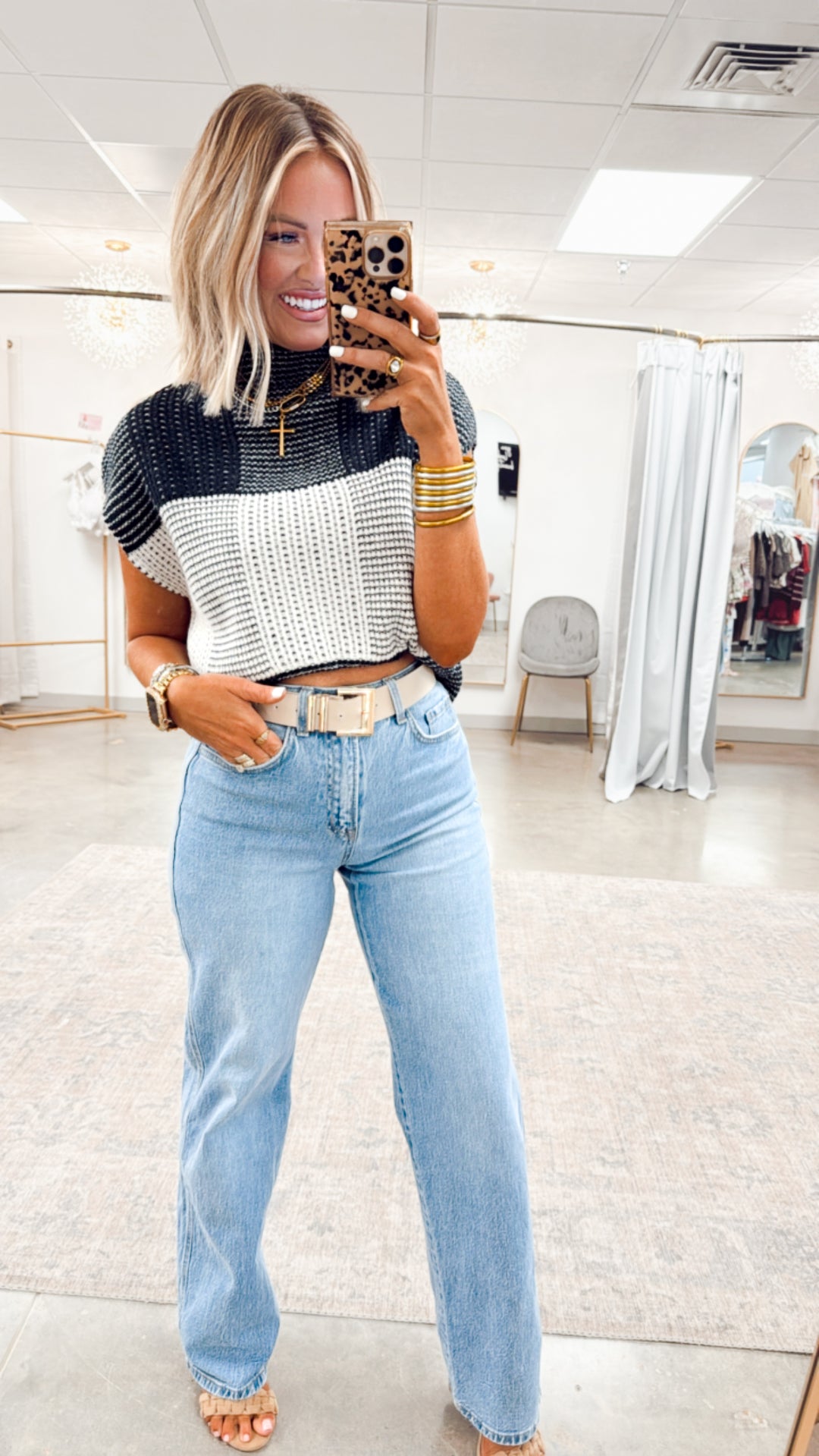Mia High Neck Top