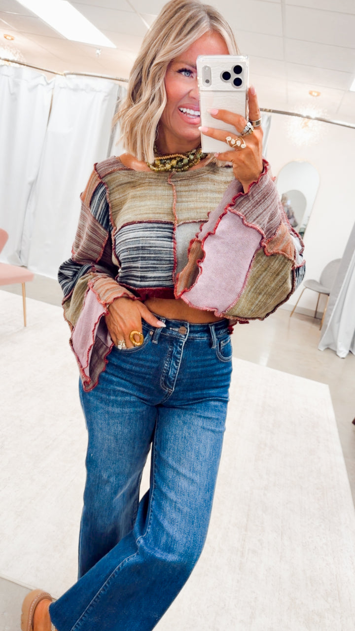 The Fletcher Cropped Wide Leg Jean-Dark