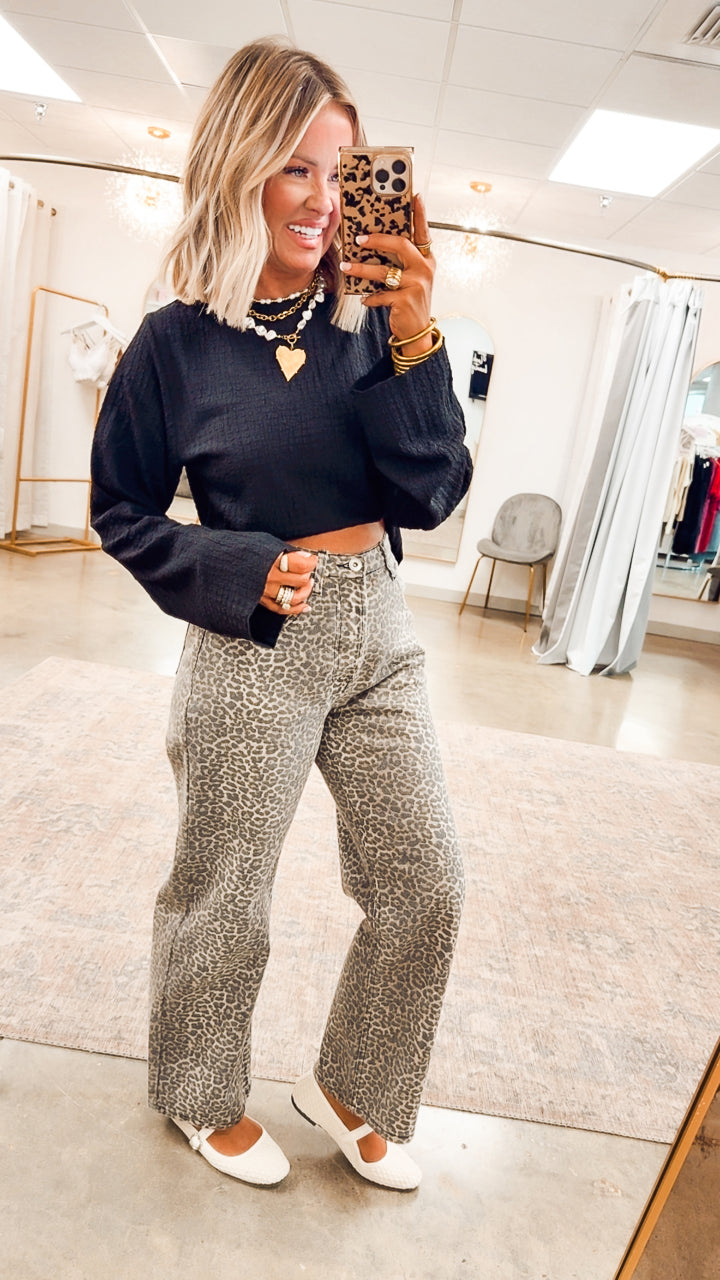 Roam Free Leopard Jeans