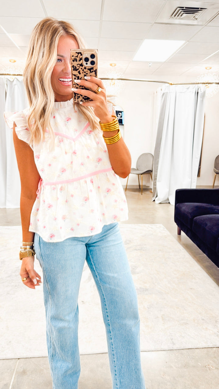 Camille Eyelet Top