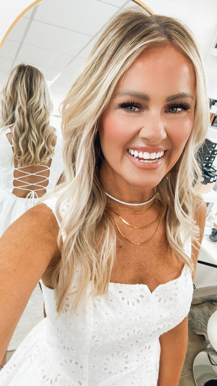 Brielle Eyelet Mini Dress