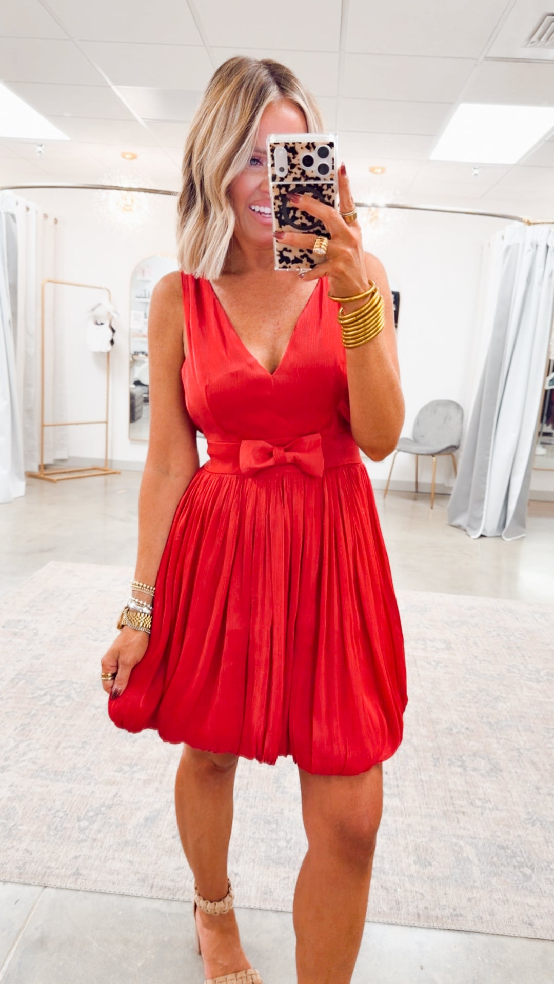 The Lovely Bow Dress-Red