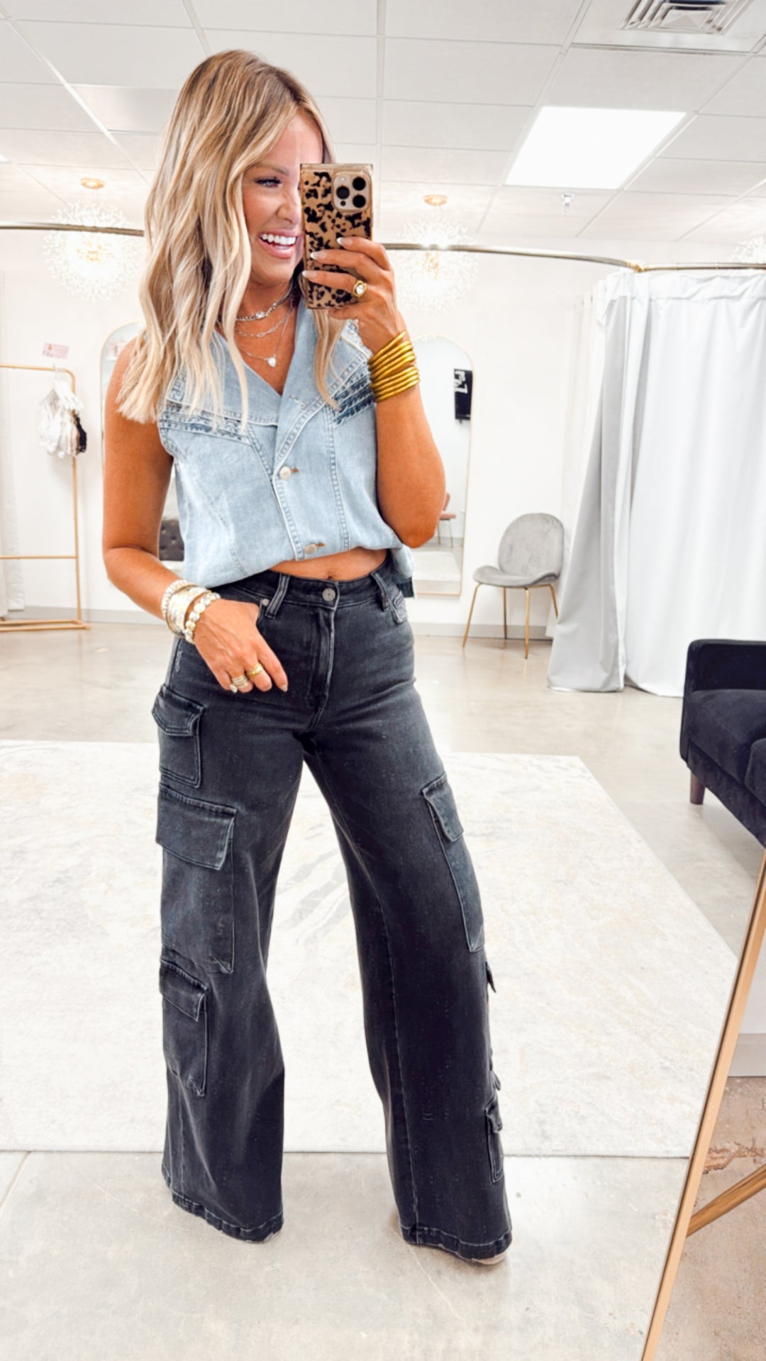 Chic Western Denim Vest