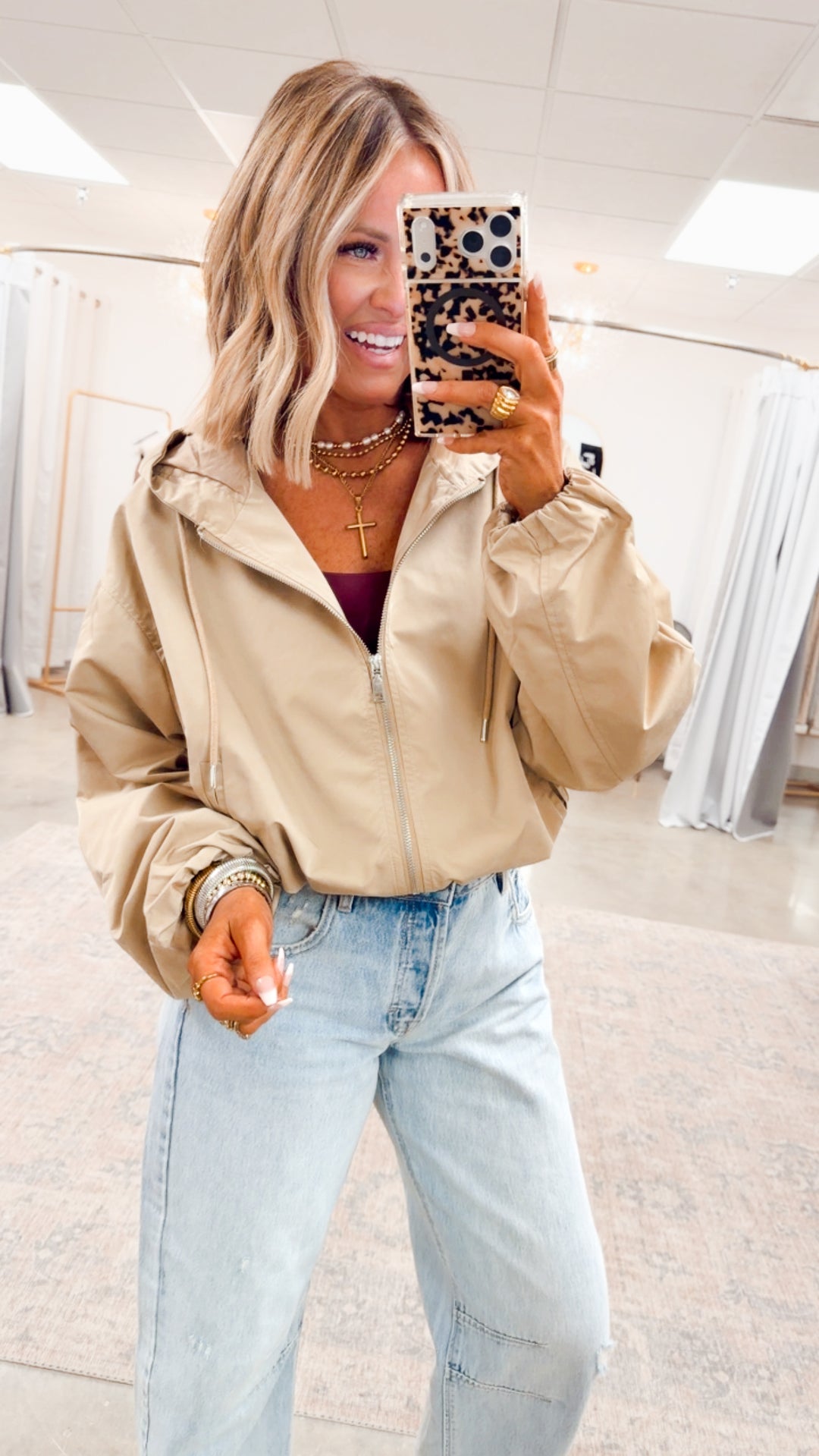 The Ace Hooded Jacket-Taupe