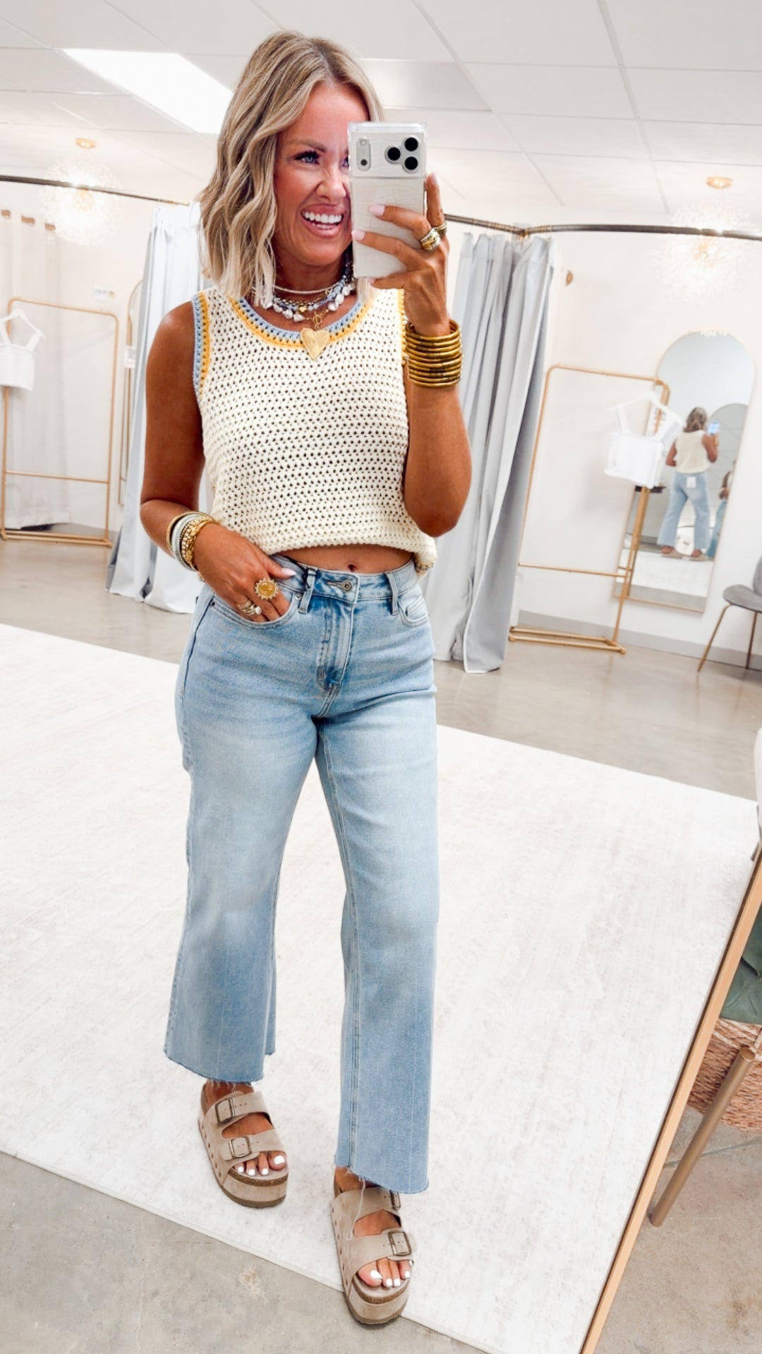 The Sunbeam Crochet Tank-Butter
