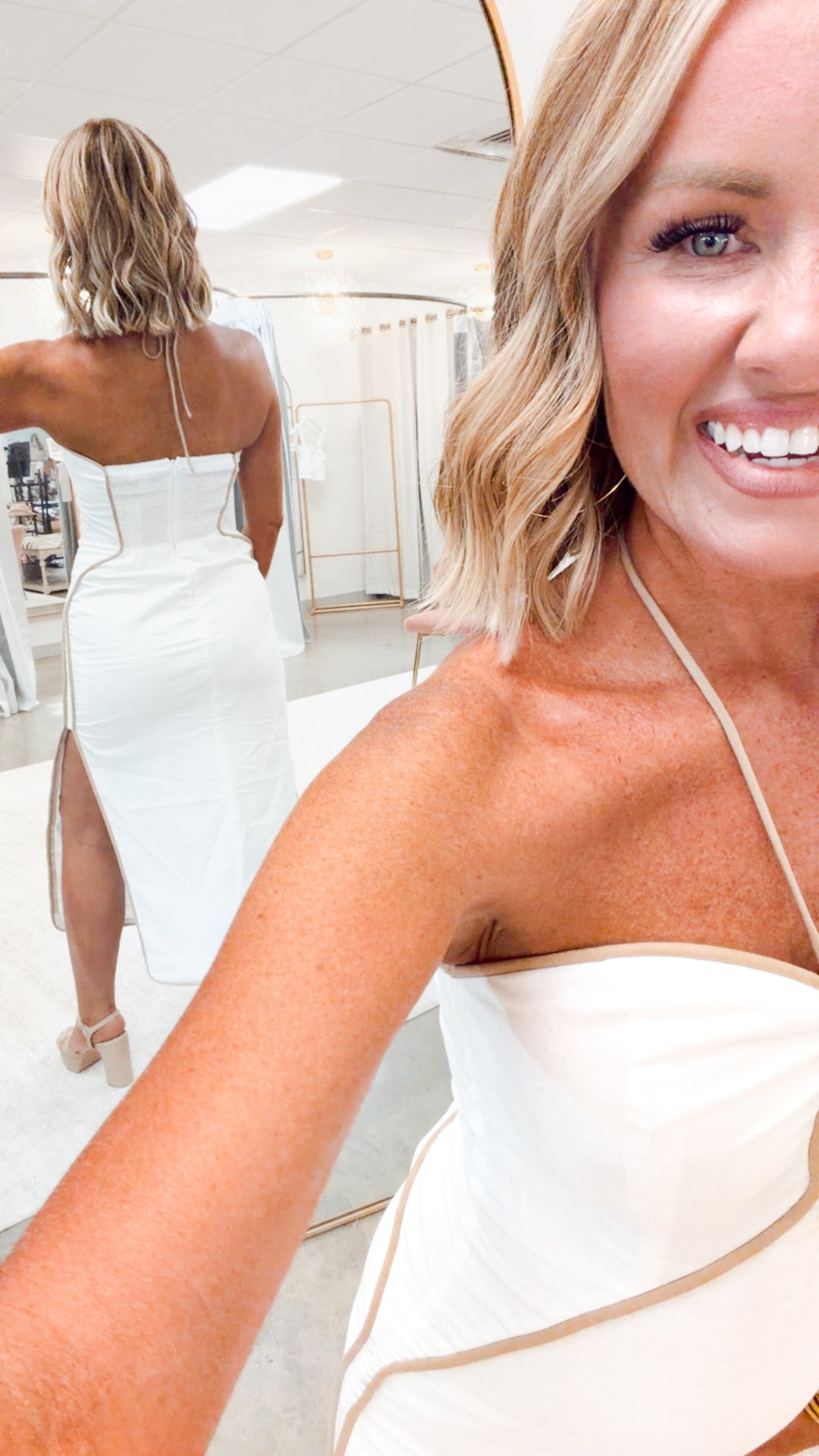 The Tahiti Tide Midi Dress-Off White