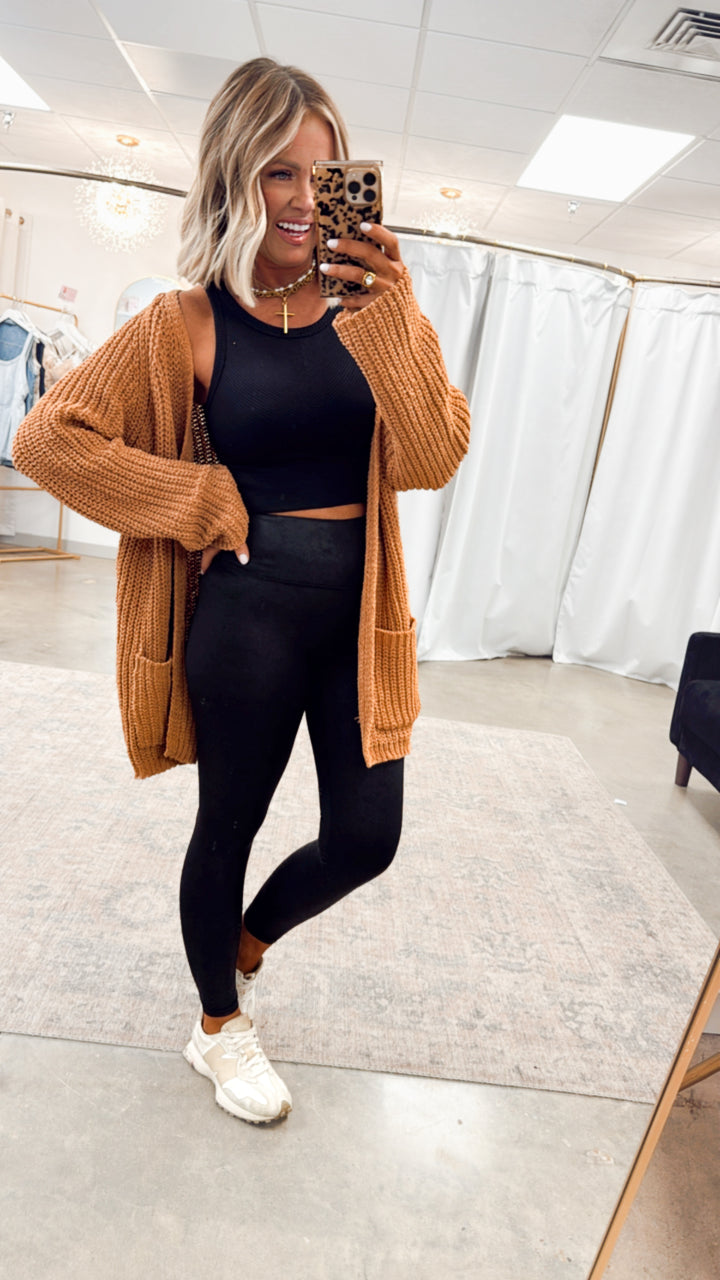 Hollow Pines Cardigan-Burnt Topaz