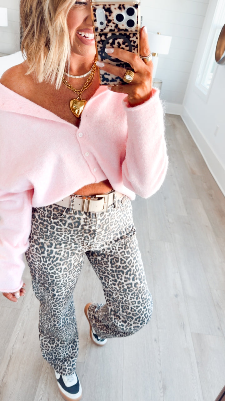 Leopard High Rise Dad Jean