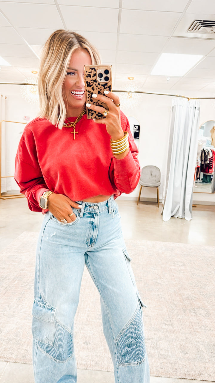 Darling Raw Edge Sweatshirt